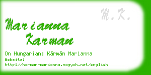 marianna karman business card